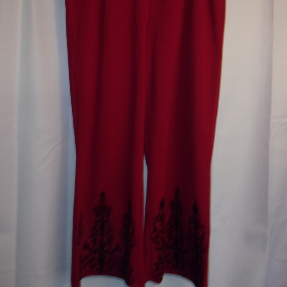 🎊 Regalia Red Palazzo Pants Large 12-14 EUC - Picture 1 of 9